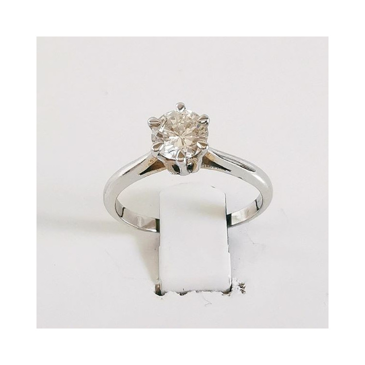 Bague Solitaire Diamant 0.56 carat Or Blanc 750 - 18 carats