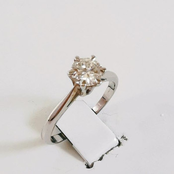 Bague Solitaire Diamant 0.56 carat Or Blanc 750 - 18 carats