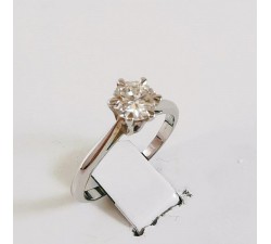 Bague Solitaire Diamant 0.56 carat Or Blanc 750 - 18 carats