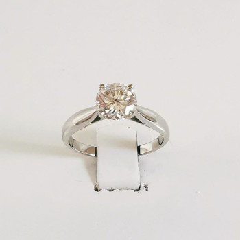 Bague Solitaire Diamant 1.11ct Or Blanc 750 - 18 carats