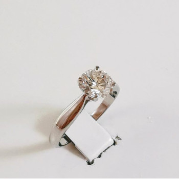 Bague Solitaire Diamant 1.11ct Or Blanc 750 - 18 carats