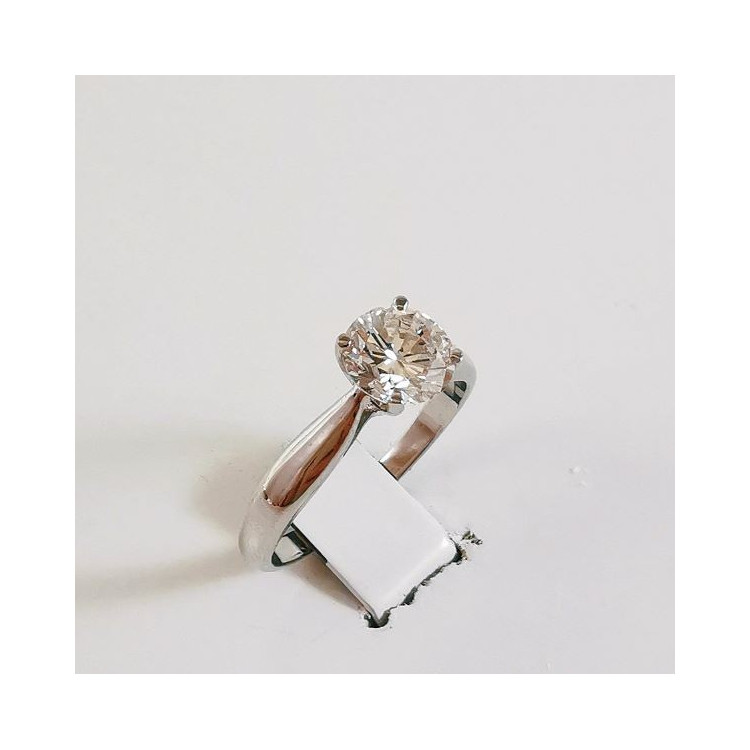 Bague Solitaire Diamant 1.11ct Or Blanc 750 - 18 carats