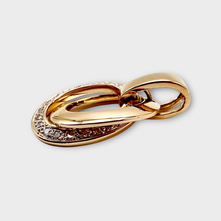 Pendentif Diamants Or Jaune 750 - 18 carats (Bijou d'occasion)