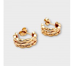 Boucles d'oreilles Demi Créoles Or Jaune 750 - 18 carats