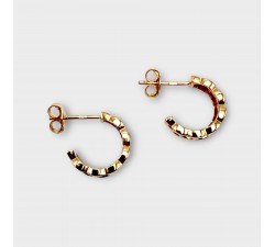 Boucles d'oreilles Demi Créoles Or Jaune 750 - 18 carats