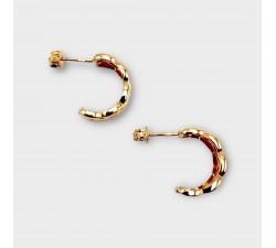 Boucles d'oreilles Demi Créoles Or Jaune 750 - 18 carats
