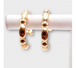 Boucles d'oreilles Demi Créoles Or Jaune 750 - 18 carats