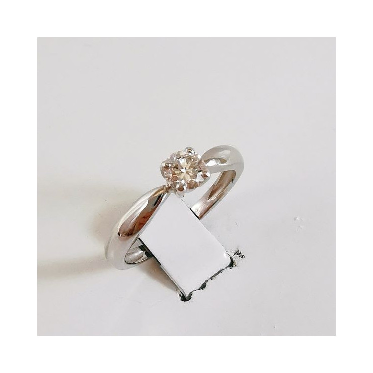 Rare Bague Solitaire Diamant Blanc Cassé 43,50 Ct, Certifiée, Argent 925, Inde