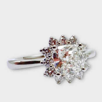 Bague Diamants de synthèse Or Blanc 750 - 18 carats