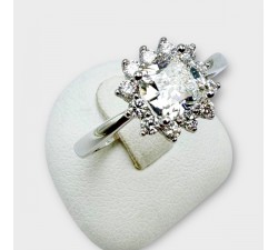 Bague Diamants de synthèse Or Blanc 750 - 18 carats