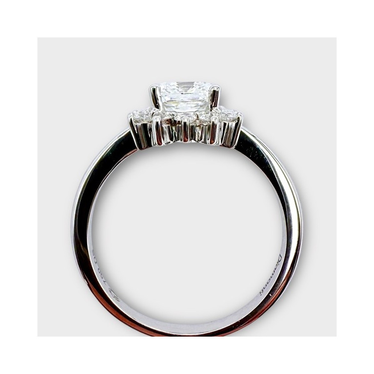 Bague Diamants de synthèse Or Blanc 750 - 18 carats
