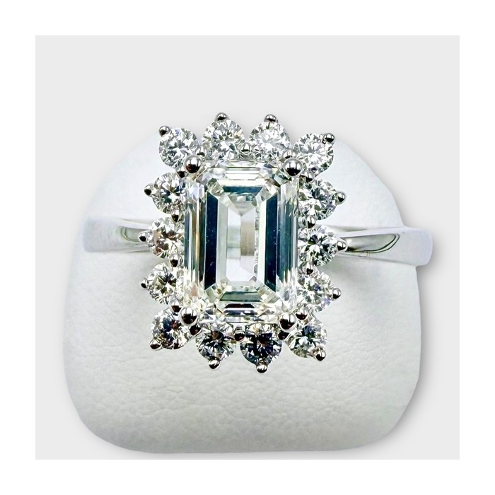 Bague Diamants de synthèse Or Blanc 750 - 18 carats