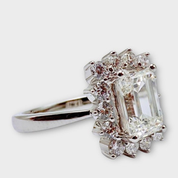 Bague Diamants de synthèse Or Blanc 750 - 18 carats