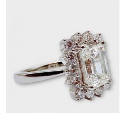 Bague Diamants de synthèse Or Blanc 750 - 18 carats