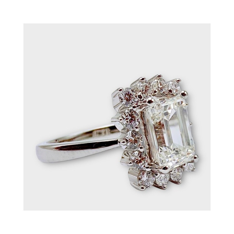 Bague Diamants de synthèse Or Blanc 750 - 18 carats