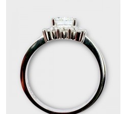 Bague Diamants de synthèse Or Blanc 750 - 18 carats