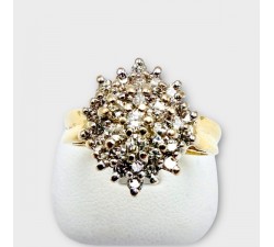 Bague Chou Diamants Or Jaune 750 - 18 carats (Bijou Occasion)