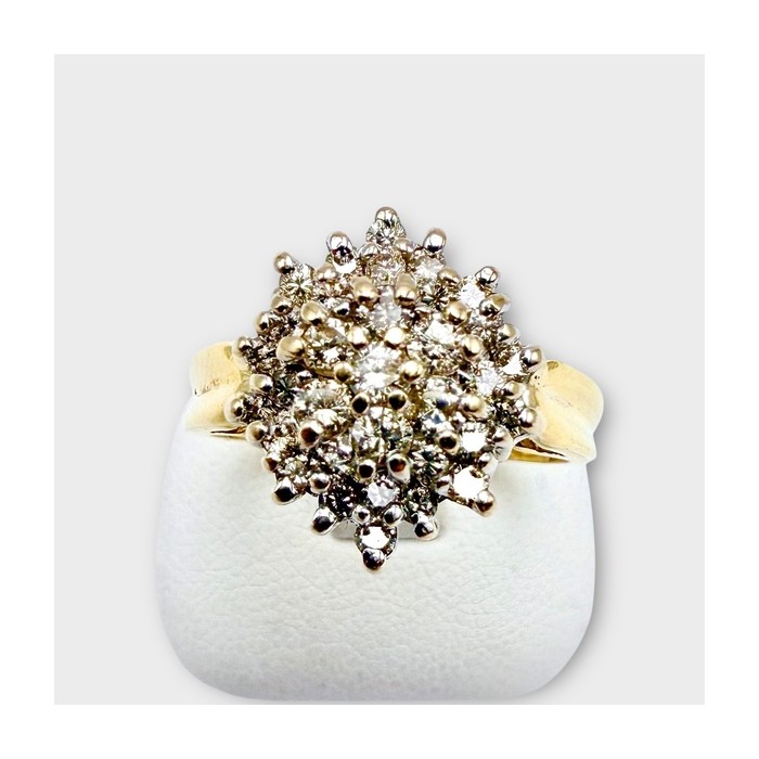Bague Chou Diamants Or Jaune 750 - 18 carats (Bijou Occasion)