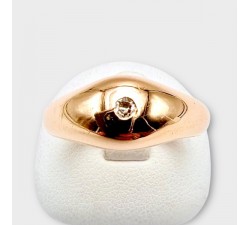 Bague Jonc Diamant 0.03 ct Or Jaune 750 - 18 carats (Bijou d'occasion)