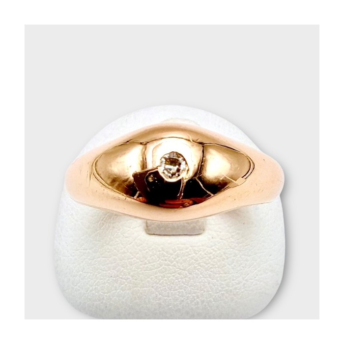 Bague Jonc Diamant 0.03 ct Or Jaune 750 - 18 carats (Bijou d'occasion)