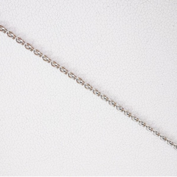 Chaîne 55 cm Or Blanc 750 - 18 carats Maille Forçat Rond 4.95 Grammes