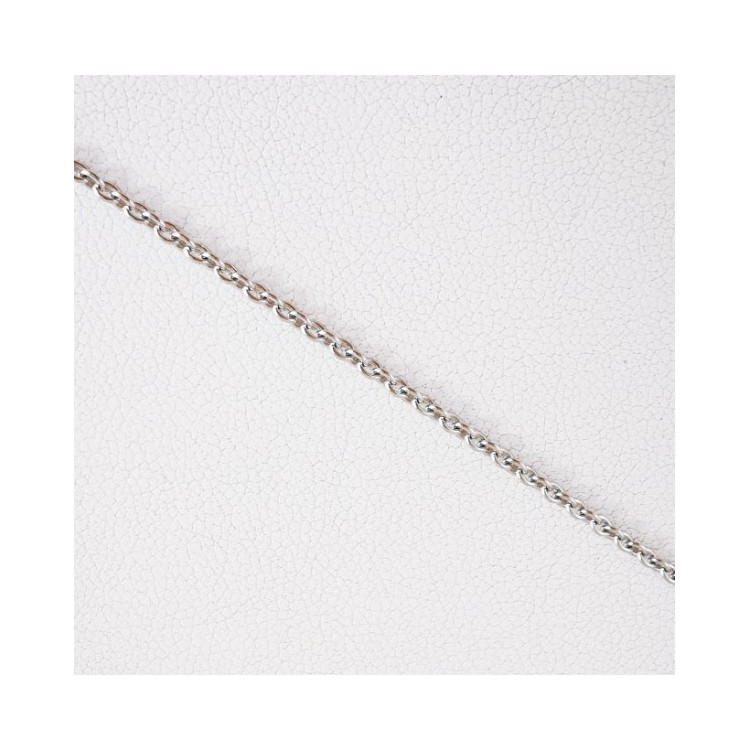 Chaîne 55 cm Or Blanc 750 - 18 carats Maille Forçat Rond 4.95 Grammes