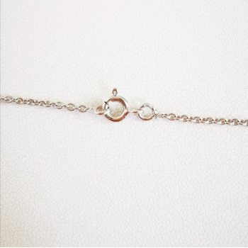 Chaîne 55 cm Or Blanc 750 - 18 carats Maille Forçat Rond 4.95 Grammes