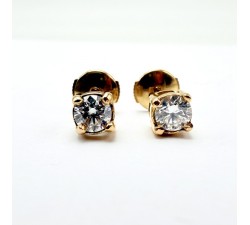 Boucles d'Oreilles "Liberté Sauvage" Diamant de Synthèse 2 x 0.25 ct Or Jaune 750 - 18 carats