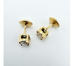 Boucles d'Oreilles "Liberté Sauvage" Diamant de Synthèse 2 x 0.25 ct Or Jaune 750 - 18 carats