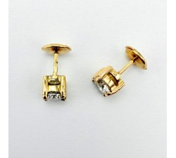Boucles d'Oreilles "Liberté Sauvage" Diamant de Synthèse 2 x 0.50 ct Or Jaune 750 - 18 carats