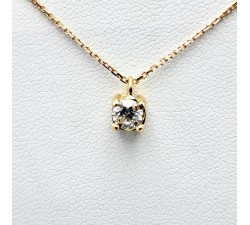 Collier "Liberté Sauvage" Diamant de Synthèse 0.25 ct Or Jaune 750 - 18 carats