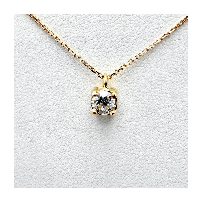 Collier "Liberté Sauvage" Diamant de Synthèse 0.25 ct Or Jaune 750 - 18 carats