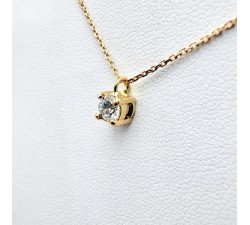 Collier "Liberté Sauvage" Diamant de Synthèse 0.25 ct Or Jaune 750 - 18 carats