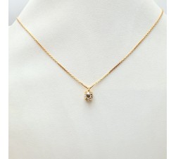 Collier "Liberté Sauvage" Diamant de Synthèse 0.25 ct Or Jaune 750 - 18 carats