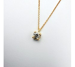Collier "Liberté Sauvage" Diamant de Synthèse 0.25 ct Or Jaune 750 - 18 carats