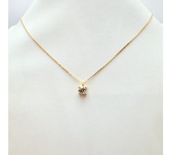 Collier "Liberté Sauvage" Diamant de Synthèse 0.50 ct Or Jaune 750 - 18 carats