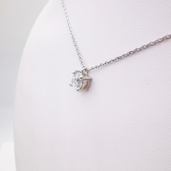 Collier "Liberté Sauvage" Diamant de Synthèse 0.83 ct Or Blanc 750 - 18 carats