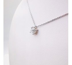 Collier "Liberté Sauvage" Diamant de Synthèse 0.83 ct Or Blanc 750 - 18 carats
