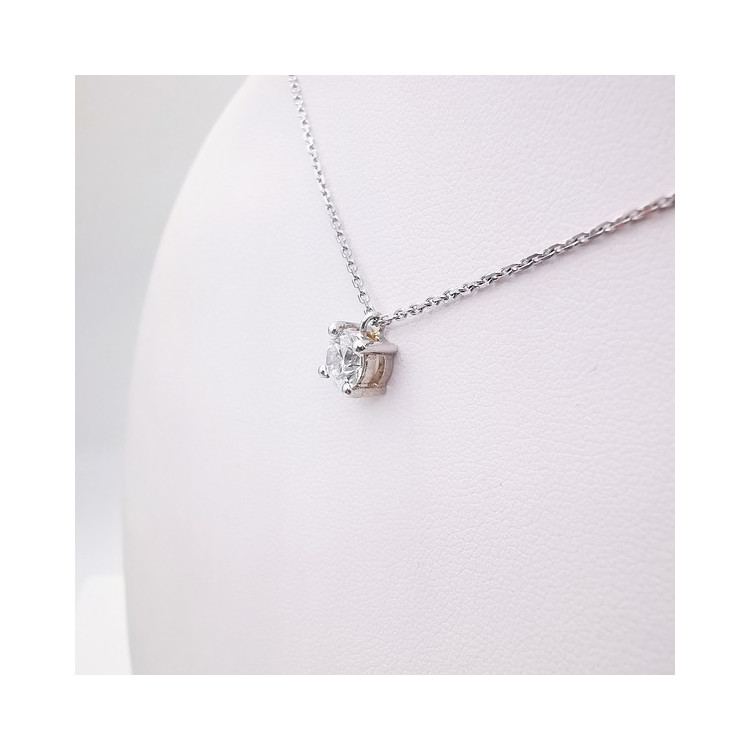 Collier "Liberté Sauvage" Diamant de Synthèse 0.83 ct Or Blanc 750 - 18 carats