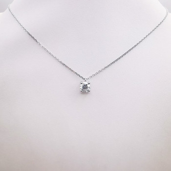 Collier "Liberté Sauvage" Diamant de Synthèse 0.83 ct Or Blanc 750 - 18 carats