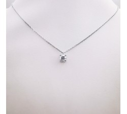 Collier "Liberté Sauvage" Diamant de Synthèse 0.83 ct Or Blanc 750 - 18 carats