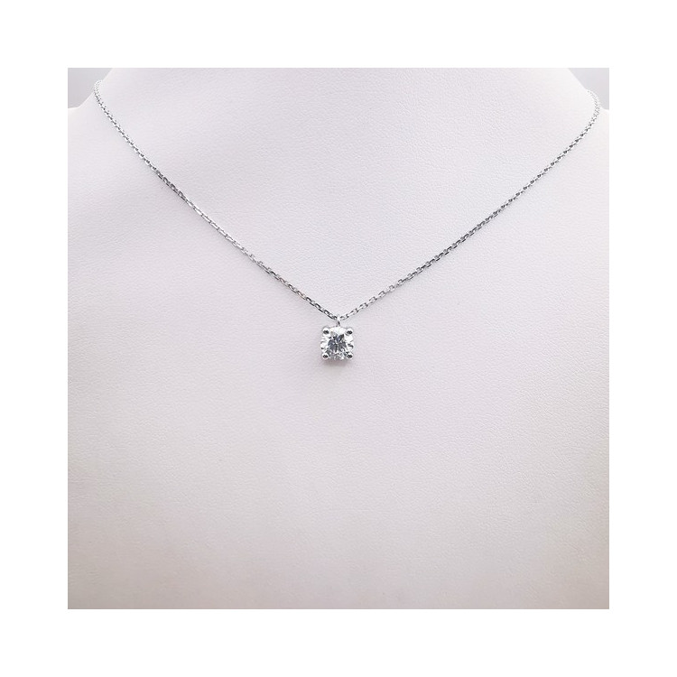 Collier "Liberté Sauvage" Diamant de Synthèse 0.83 ct Or Blanc 750 - 18 carats