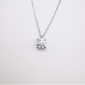 Collier "Liberté Sauvage" Diamant de Synthèse 0.83 ct Or Blanc 750 - 18 carats