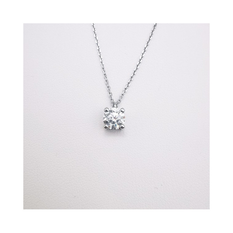 Collier "Liberté Sauvage" Diamant de Synthèse 0.83 ct Or Blanc 750 - 18 carats