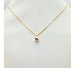 Collier "Liberté Sauvage" Diamant de Synthèse 0.83 ct Or Jaune 750 - 18 carats