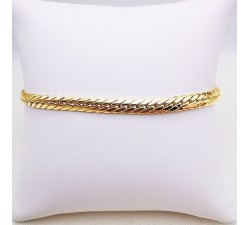 Bracelet Maille Anglaise Or Jaune 750 - 18 carats