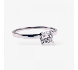 Bague "Liberté Sauvage" Diamant de Synthèse 0.24 ct Or Blanc 750 - 18 carats