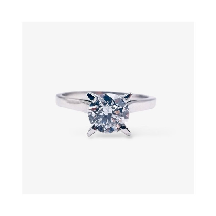 Bague "Liberté Sauvage" Diamant de Synthèse 0.83 ct Or Blanc 750 - 18 carats