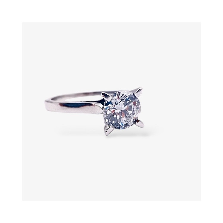 Bague "Liberté Sauvage" Diamant de Synthèse 0.83 ct Or Blanc 750 - 18 carats