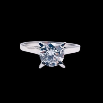Bague "Liberté Sauvage" Diamant de Synthèse 0.83 ct Or Blanc 750 - 18 carats
